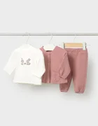 Mayoral Newborn комплект за бебе с памук розов 2655