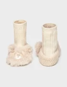 Mayoral Newborn обувки за бебе бежови 9154