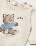 Mayoral Newborn пуловер за бебе с добавена вълна бял 2369