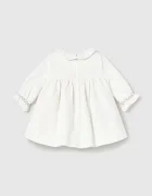 Mayoral Newborn разкроена рокля бяла 2807