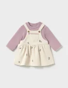Mayoral Newborn рокля от памук с еластан бежова 2812