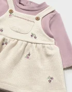 Mayoral Newborn рокля от памук с еластан бежова 2812