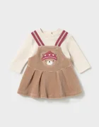 Mayoral Newborn рокля с памук бежова 2803