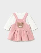 Mayoral Newborn рокля с памук розова 2803