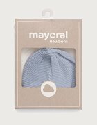 Mayoral Newborn шапка за бебе от памук синя 9127