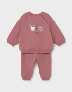 Mayoral Newborn спортен комплект анцуг за бебе от памук розов 2607