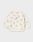 Mayoral Newborn суичър за бебе с памук бял 2409