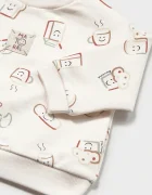 Mayoral Newborn суичър за бебе с памук бял 2409