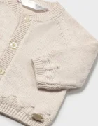 Mayoral Newborn жилетка за бебе с памук бяла 2304