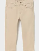 Mayoral панталон slim fit за деца от памук с еластан бежов 563