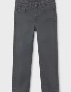 Mayoral панталон за деца от памук с еластан slim fit basic сив със стандартна талия 517