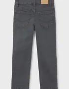 Mayoral панталон за деца от памук с еластан slim fit basic сив със стандартна талия 517