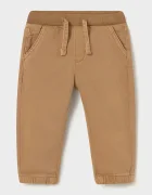 Mayoral панталон за деца с памук jogger serж soft кафяв 2541