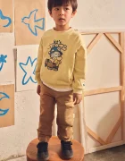 Mayoral панталон за деца с памук jogger soft кафяв 4511