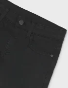 Mayoral стандартен панталон за деца от памук с еластан slim fit basic черен 582