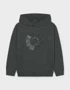 Mayoral суичър с качулка за деца с памук зелен 7404