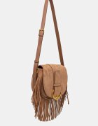 Medicine чанта crossbody дамска от имитация на велур кафява