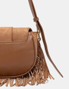 Medicine чанта crossbody дамска от имитация на велур кафява