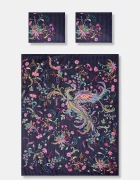 Medicine Комплект спално бельо от сатен 160 x 200 cm в тъмносиньо