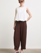 Medicine панталон slouchy дамски с вискоза кафяв