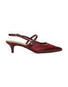 Mexx обувки с дебел ток и отворена пета TORY SUKI Slingback Pump бордо MI001300261W-01