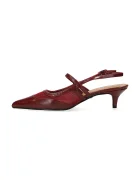 Mexx обувки с дебел ток и отворена пета TORY SUKI Slingback Pump бордо MI001300261W-01
