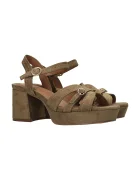 Mexx сандали с дебел ток TOBIE NICKY Heeled sandal кафяви MI001603061W-01