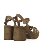 Mexx сандали с дебел ток TOBIE NICKY Heeled sandal кафяви MI001603061W-01
