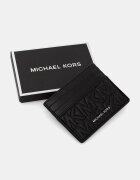 Michael Kors Кожен калъф за карти в черно 39R6SHDD2L