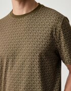 Michael Kors тениска мъжка от памук зелена CS5529A5KS