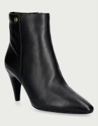 Michael Michael Kors боти с тънък ток дамски от кожа Daniela Heeled Bootie черни 40F6DNME5L.001