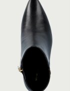 Michael Michael Kors боти с тънък ток дамски от кожа Daniela Heeled Bootie черни 40F6DNME5L.001