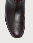Michael Michael Kors ботуши под коляното дамски от кожа Beverly Flat Boot кафяви 40F6BVFB5S.251
