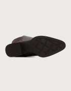 Michael Michael Kors ботуши под коляното дамски от кожа Lex Boot кафяви 40F6LXMB5L.251
