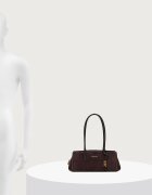 Michael Michael Kors чанта тип багета дамска от велур LAILA кафява 30T6A9IT0S