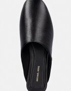 Michael Michael Kors чехли сабо дамски от кожа Cady Mule черни 40T6CDFP1L.001