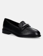 Michael Michael Kors Кожени мокасини Dina Loafer в черно с равна подметка 40R6DIFP1L.001