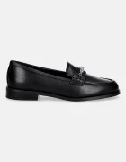 Michael Michael Kors Кожени мокасини Dina Loafer в черно с равна подметка 40R6DIFP1L.001