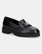 Michael Michael Kors лоуфъри дамски от кожа Jaelyn Lug Loafer черни 40T6JLFP1L.001