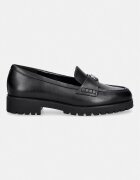 Michael Michael Kors лоуфъри дамски от кожа Jaelyn Lug Loafer черни 40T6JLFP1L.001