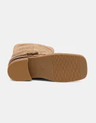 Michael Michael Kors Велурени ботуши Colby в бежово с равна подметка 40F5COFB5S.297
