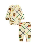 MINI RODINI Бебешки комплект с памук Bear (2 части)