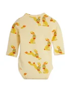 MINI RODINI боди за деца от лиосел Rabbits жълто 26740111