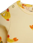 MINI RODINI боди за деца от лиосел Rabbits жълто 26740111