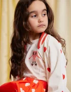 MINI RODINI Детска блуза с дълги ръкави Heart в оранжево 26120122