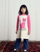 MINI RODINI Детска памучна рокля Cat