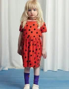 MINI RODINI Детска памучна рокля Dots