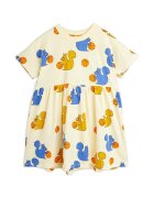 MINI RODINI Детска памучна рокля Squirrels