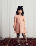 MINI RODINI Детска памучна рокля Winter flowers