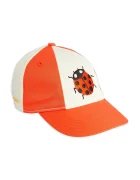 MINI RODINI Детска памучна шапка с козирка Ladybugs